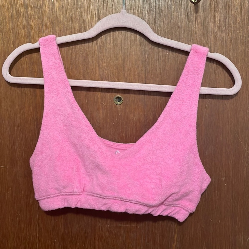 NWOT Aerie Summer Lights Terry Sports Bra